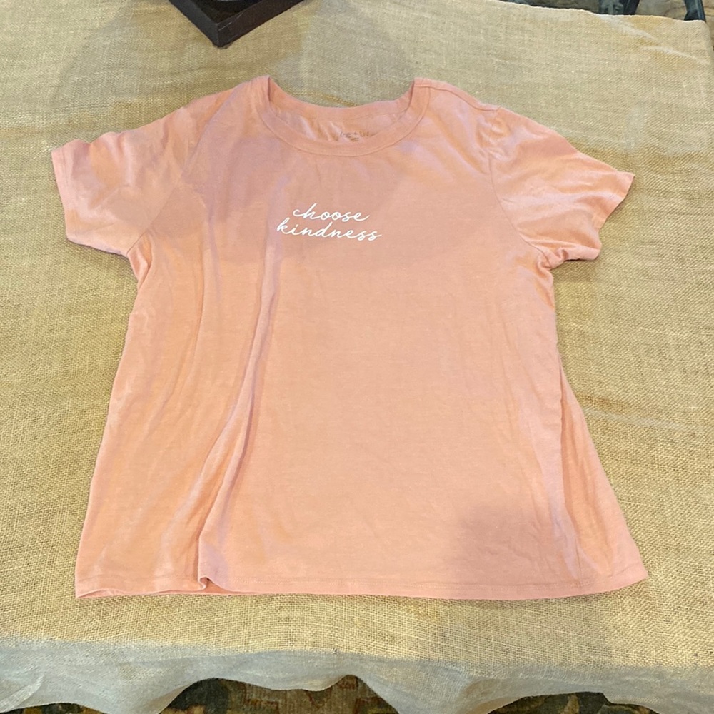Zoe+Liv Women's Choose Kindness Short Sleeve Graphic T-Shirt - Rose